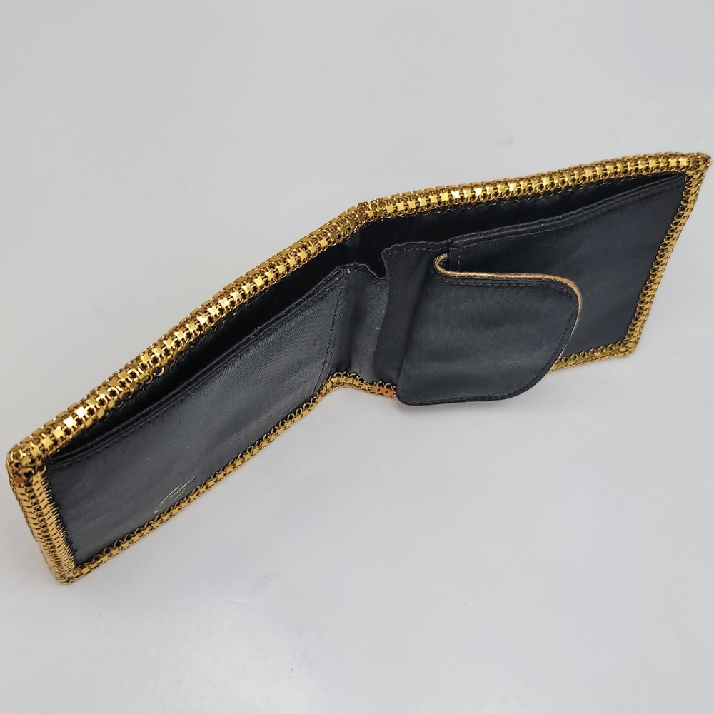 Evans Vintage 1960s Metallic Gold Mesh Bifold Wallet - Picture 10 of 17